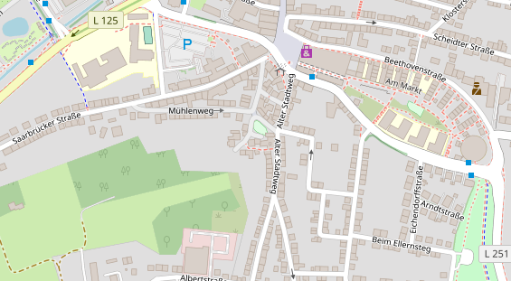 Restaurant auf Karte