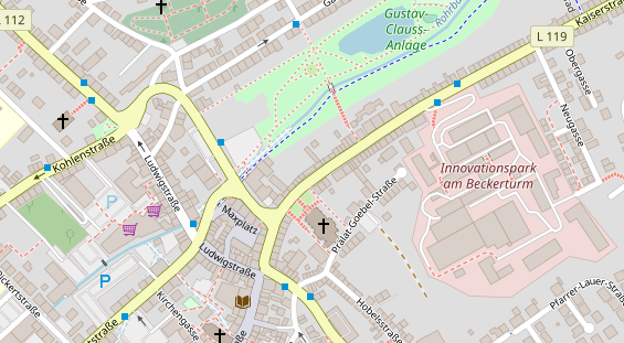 Restaurant auf Karte