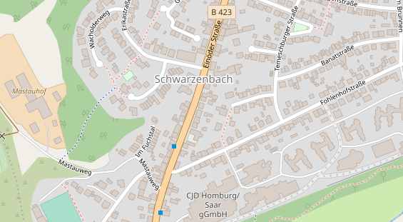 Restaurant auf Karte