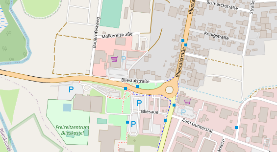 Restaurant auf Karte