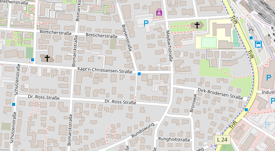 Restaurant auf Karte