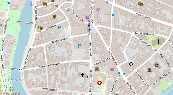 Restaurant auf Karte