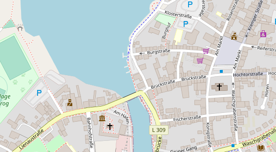 Restaurant auf Karte