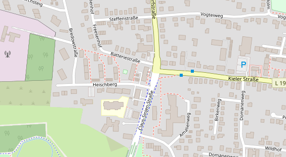 Restaurant auf Karte