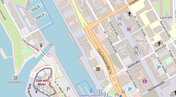 Restaurant auf Karte