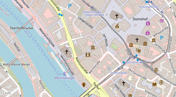 Restaurant auf Karte