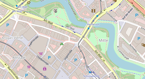 Restaurant auf Karte