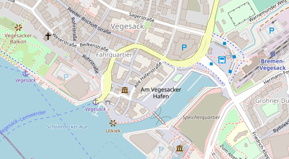 Restaurant auf Karte