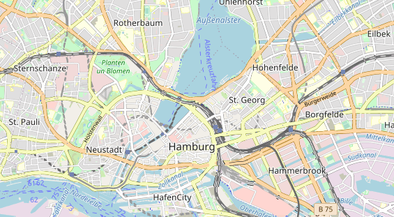 Restaurant auf Karte