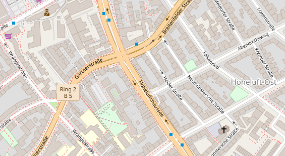 Restaurant auf Karte