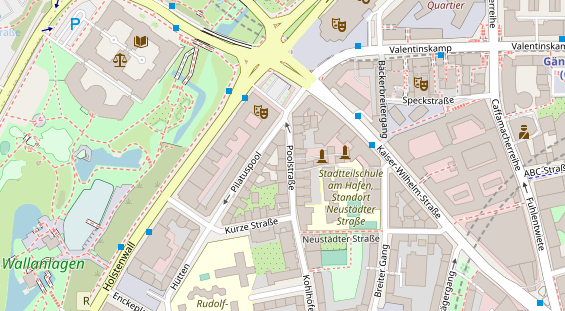 Restaurant auf Karte