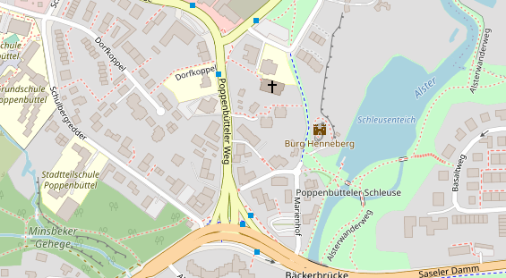 Restaurant auf Karte