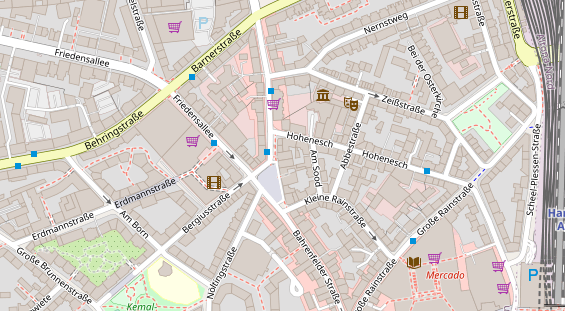 Restaurant auf Karte