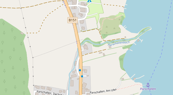 Restaurant auf Karte