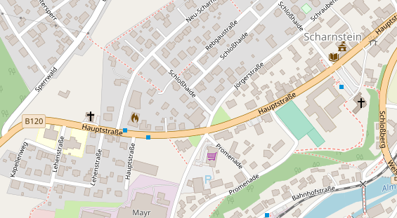 Restaurant auf Karte