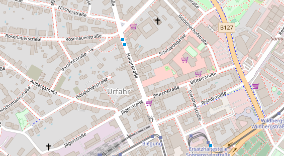 Restaurant auf Karte