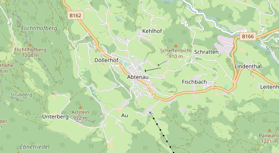 Restaurant auf Karte