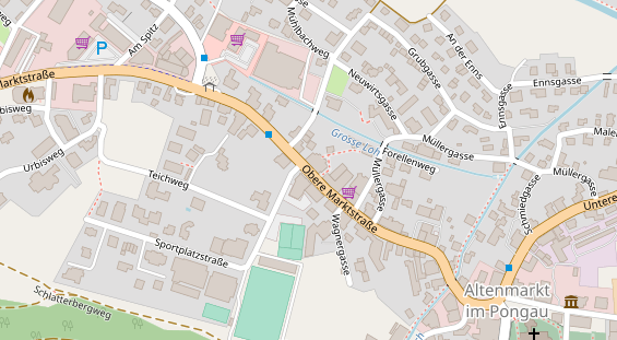 Restaurant auf Karte