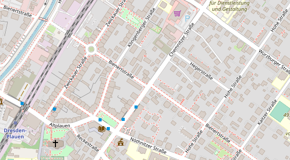 Restaurant auf Karte