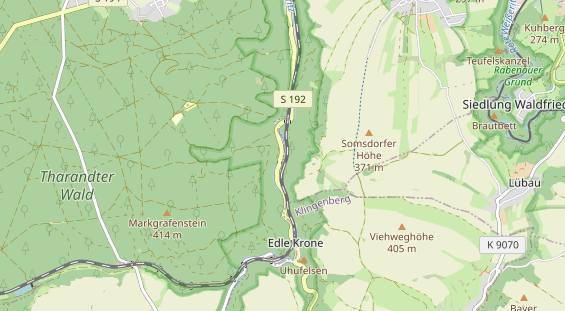 Restaurant auf Karte