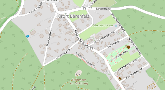 Restaurant auf Karte