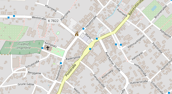 Restaurant auf Karte