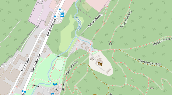 Restaurant auf Karte