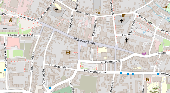 Restaurant auf Karte