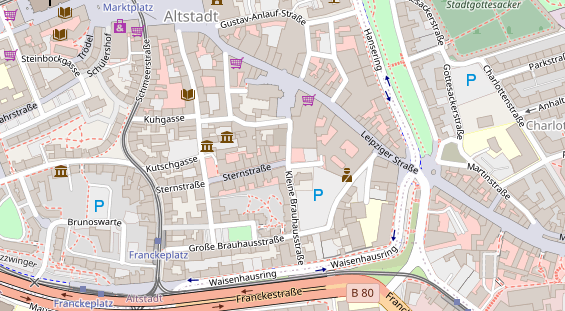 Restaurant auf Karte