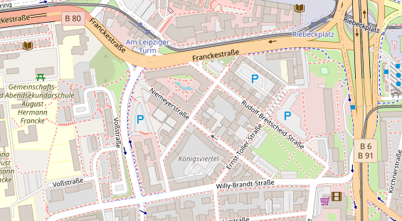 Restaurant auf Karte