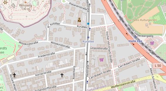 Restaurant auf Karte