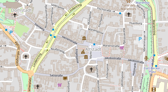 Restaurant auf Karte