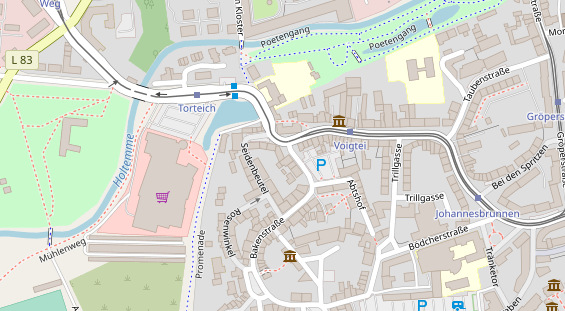 Restaurant auf Karte