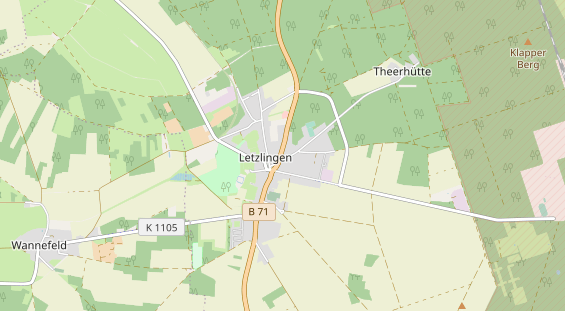 Restaurant auf Karte