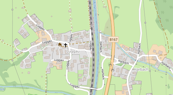 Restaurant auf Karte