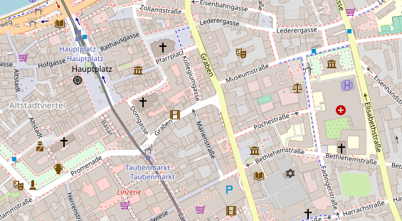 Restaurant auf Karte
