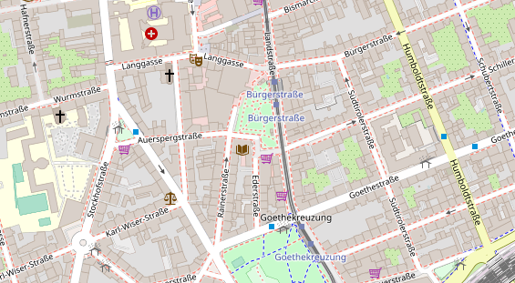 Restaurant auf Karte