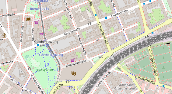 Restaurant auf Karte