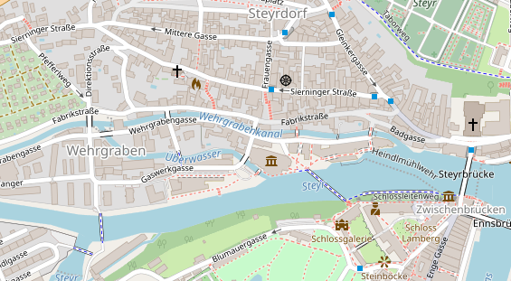 Restaurant auf Karte