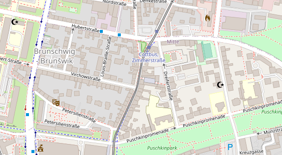 Restaurant auf Karte