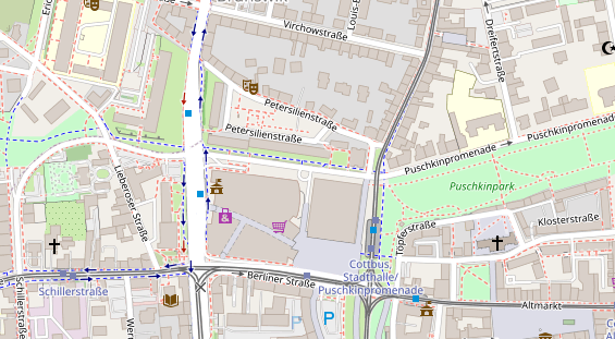 Restaurant auf Karte