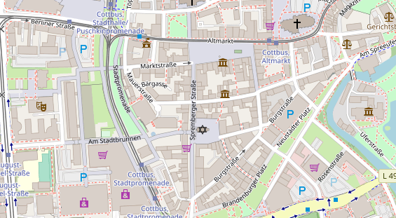 Restaurant auf Karte