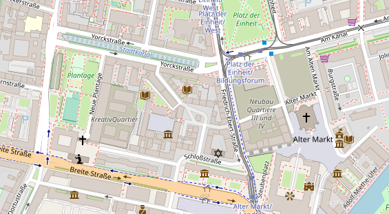 Restaurant auf Karte