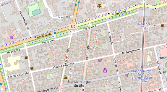 Restaurant auf Karte