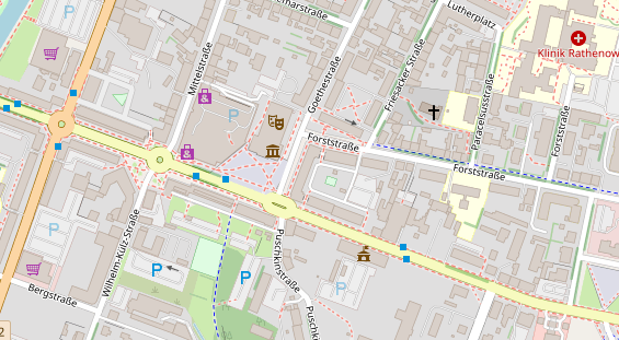 Restaurant auf Karte