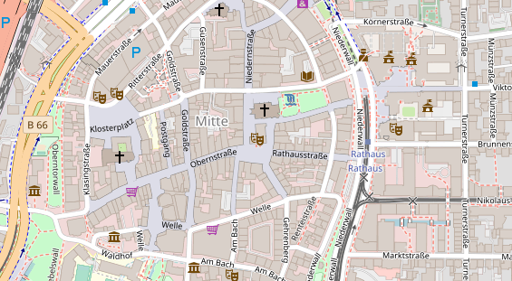 Restaurant auf Karte