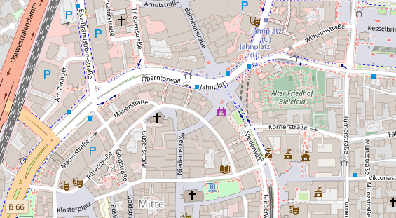 Restaurant auf Karte