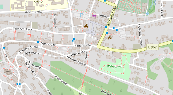 Restaurant auf Karte