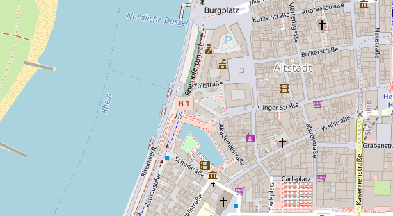 Restaurant auf Karte