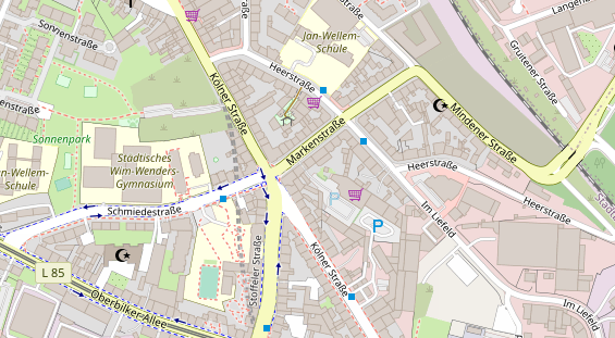 Restaurant auf Karte